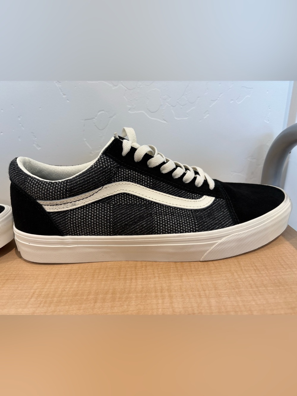 Vans Denim Check Black Old Skool Sneakers